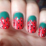 Unhas Decoradas com Morangos, Passo a Passo e Fotos