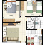 Plantas de Casas com Dois Quartos – Modelos, Dicas